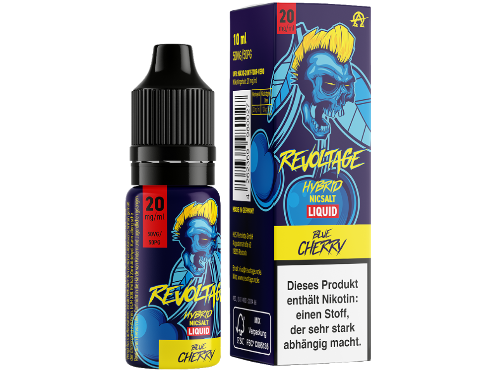 Revoltage Tobacco Gold Hybrid-Nikotinsalz-Liquid Blue Cherry 20 mg/ml