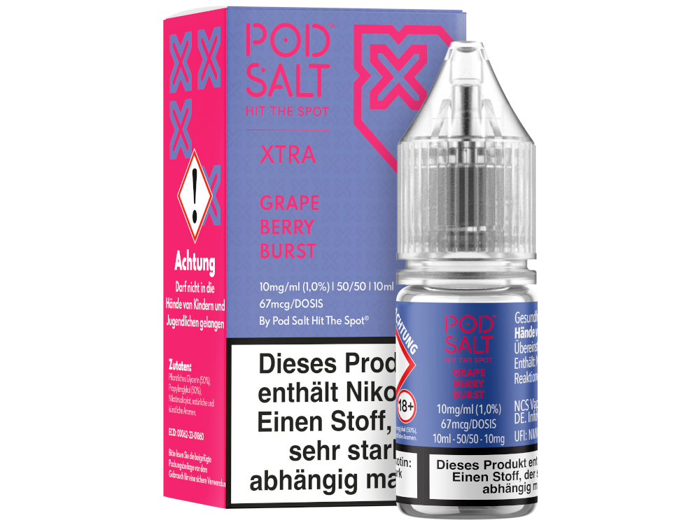 Pod Salt X Nikotinsalz-Liquid Grape Berry Burst