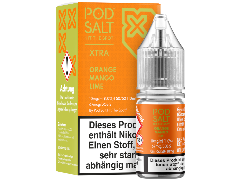 Pod Salt X Nikotinsalz-Liquid Orange Mango Lime
