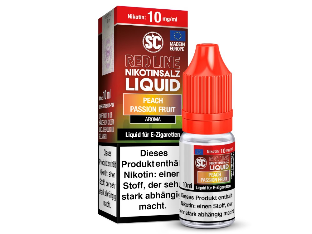 SC Red Line Peach Passion Fruit V2 Nikotinsalz-Liquid 10 mg/ml