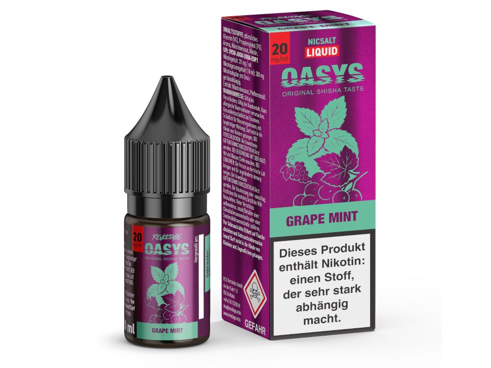Revoltage OASYS Hybrid-Nikotinsalz-Liquid Grape Mint 20 mg/ml