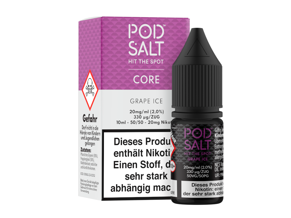 Pod Salt Core Nikotinsalz-Liquid Grape Ice 20 mg/ml