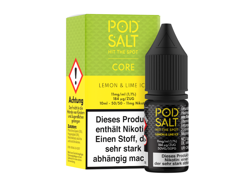 Pod Salt Core Nikotinsalz-Liquid Lemon & Lime Ice