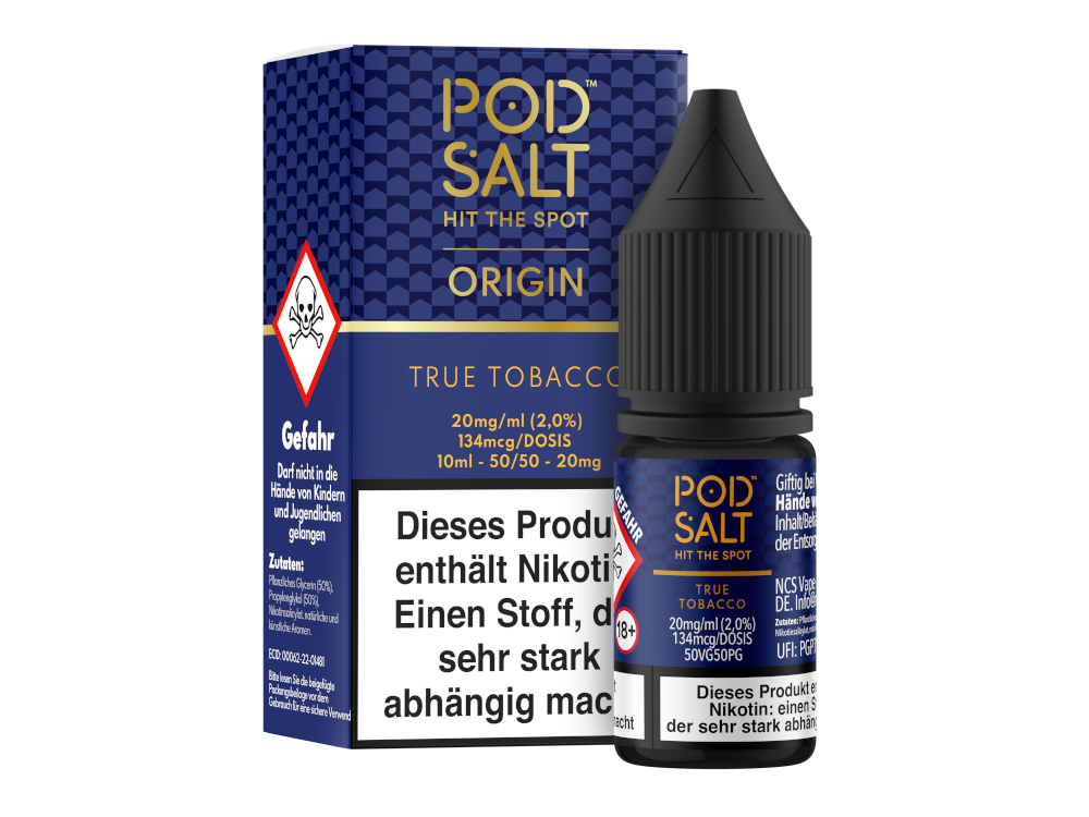 Pod Salt Origin True Tobacco Nikotinsalz-Liquid 20 mg/ml