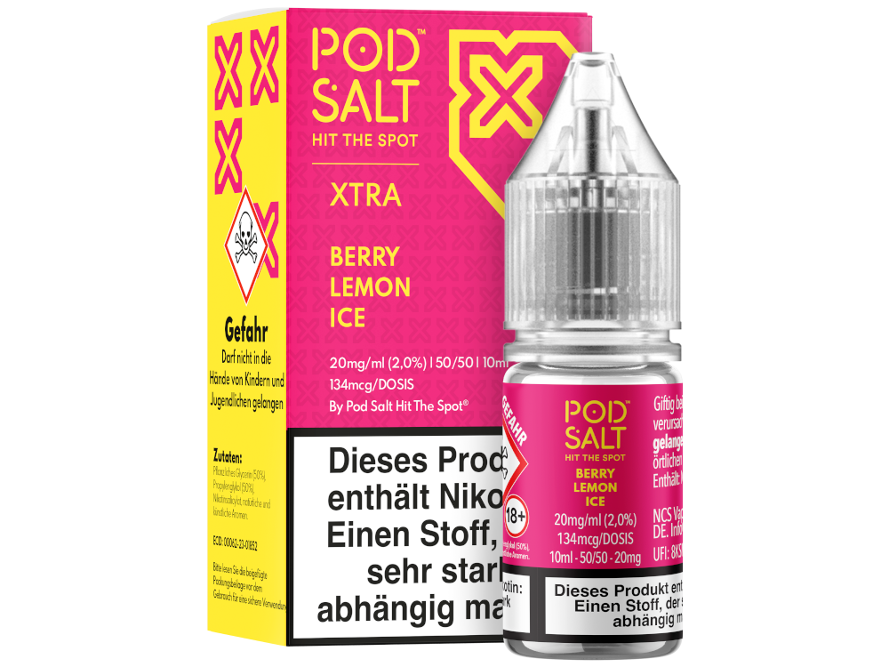 Pod Salt X Nikotinsalz-Liquid Berry Lemon Ice 20 mg/ml