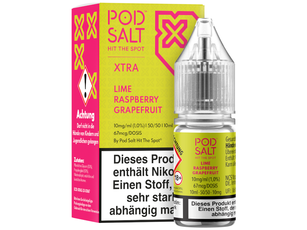 Pod Salt X Nikotinsalz-Liquid Lime Raspberry Grapefruit