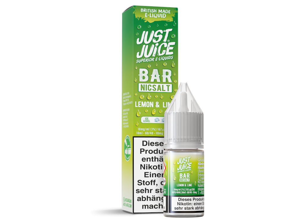 Just Juice - Bar - Nikotinsalz Liquid - Lemon & Lime