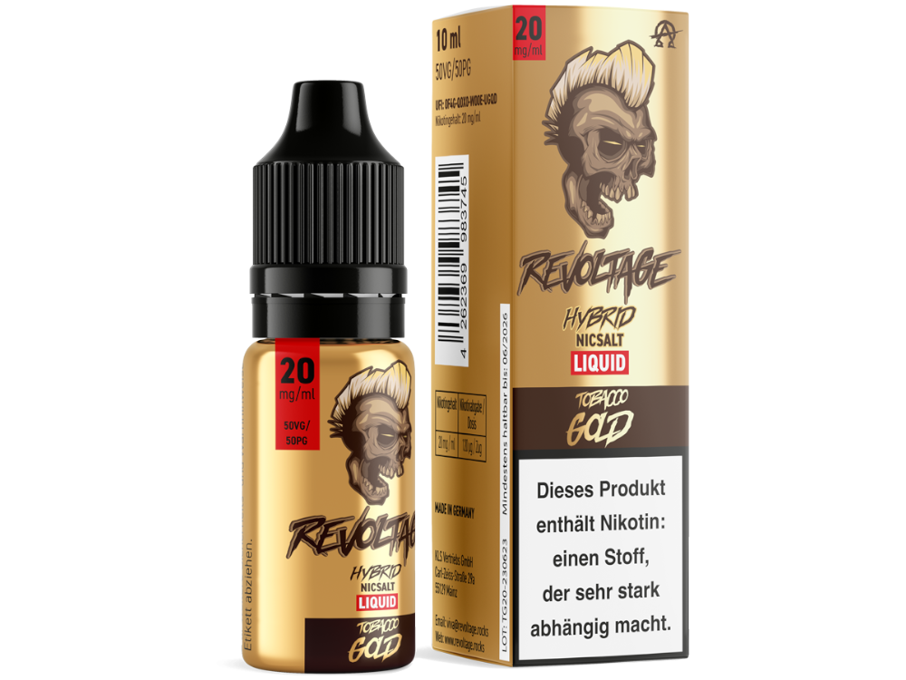 Revoltage Tobacco Gold Hybrid-Nikotinsalz-Liquid 20 mg/ml