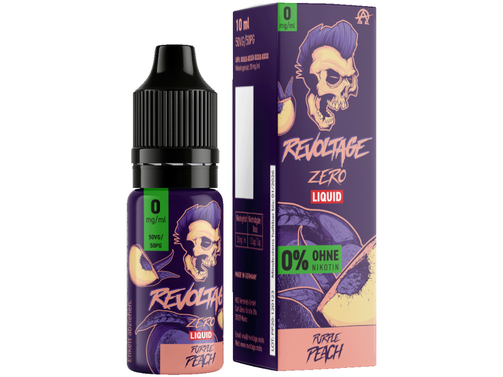 Revoltage Tobacco Gold Hybrid-Nikotinsalz-Liquid Purple Peach 0 mg/ml