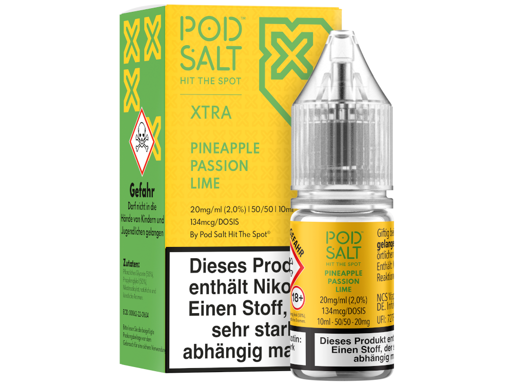 Pod Salt X Nikotinsalz-Liquid Pineapple Passion Lime 20 mg/ml