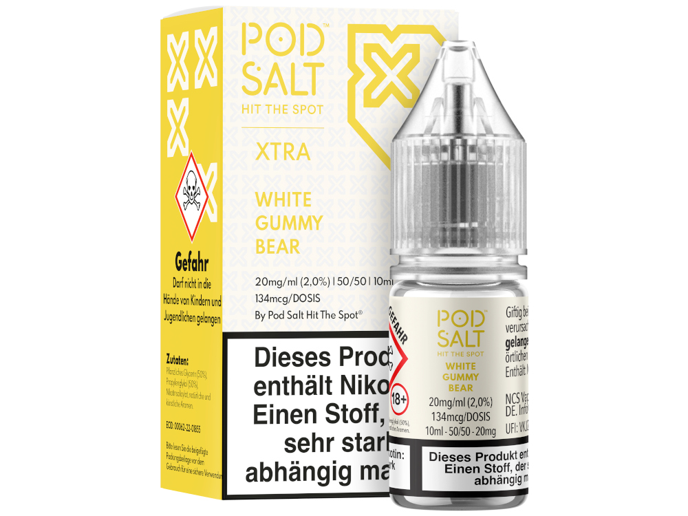 Pod Salt X Nikotinsalz-Liquid White Gummy Bear 20 mg/ml