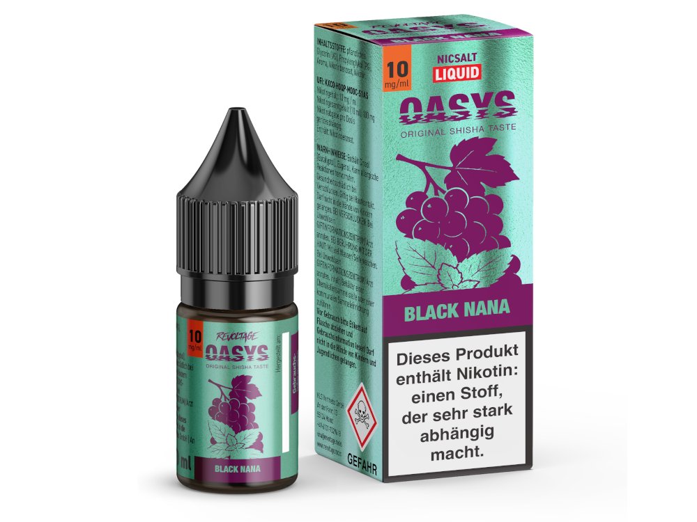Revoltage OASYS Hybrid-Nikotinsalz-Liquid Black Nana 10 mg/ml