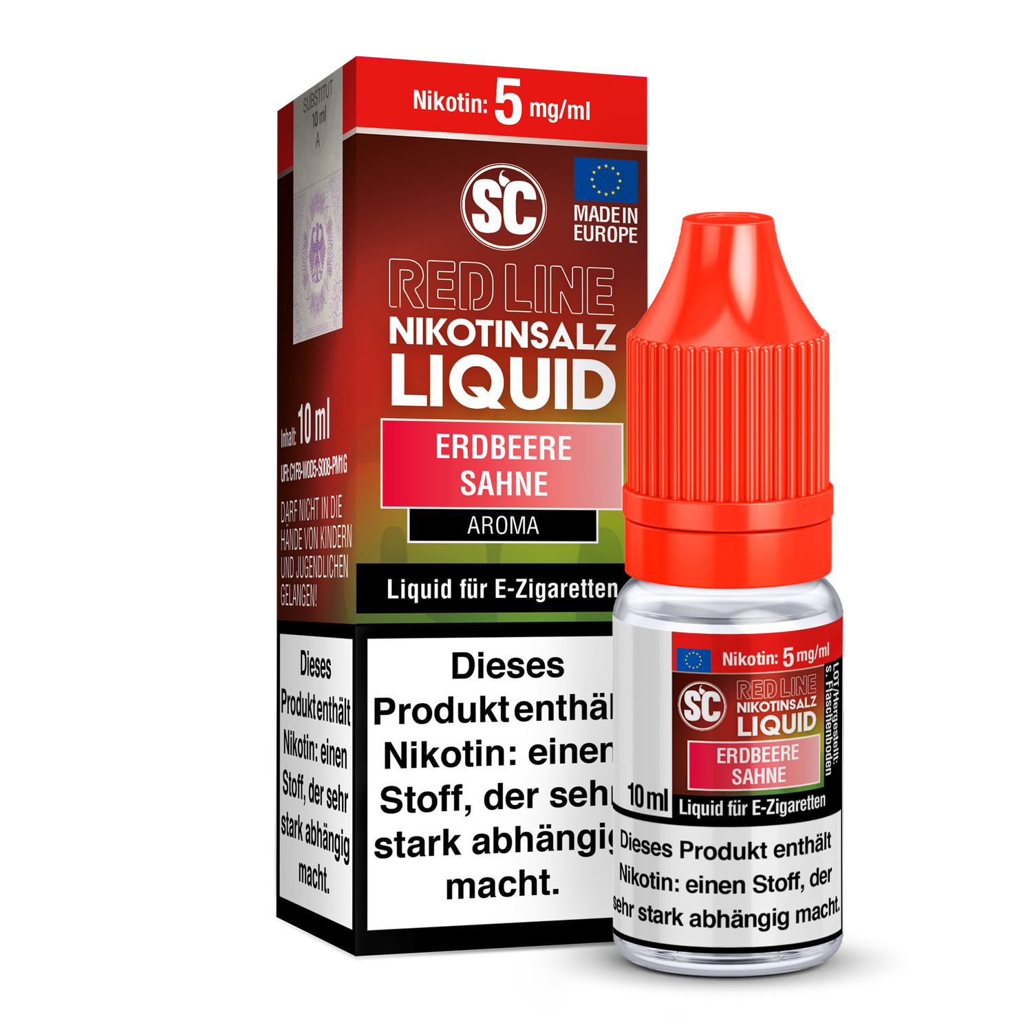 SC Red Line Erdbeere Sahne Nikotinsalz-Liquid 5 mg/ml