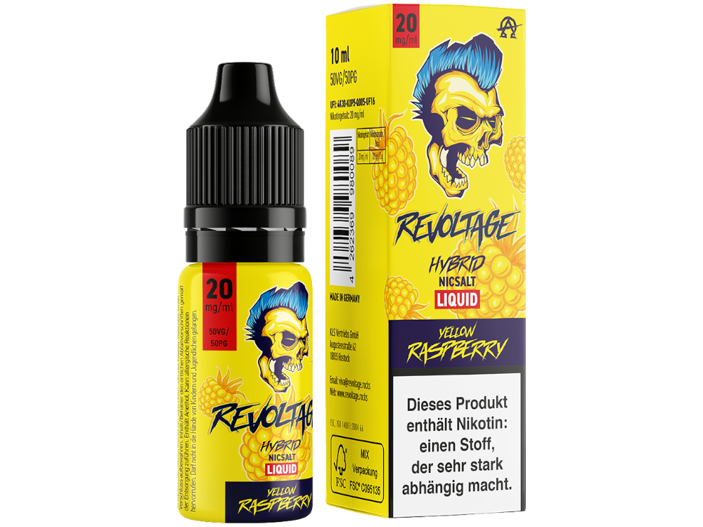 Revoltage Tobacco Gold Hybrid-Nikotinsalz-Liquid Yellow Raspberry 20 mg/ml