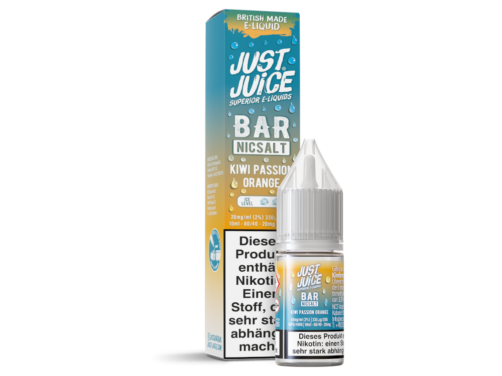 Just Juice - Bar - Nikotinsalz Liquid - Kiwi Passion Orange