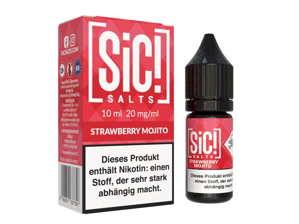 SiC! Salts Nikotinsalz-Liquid Strawberry Mojito 20 mg/ml