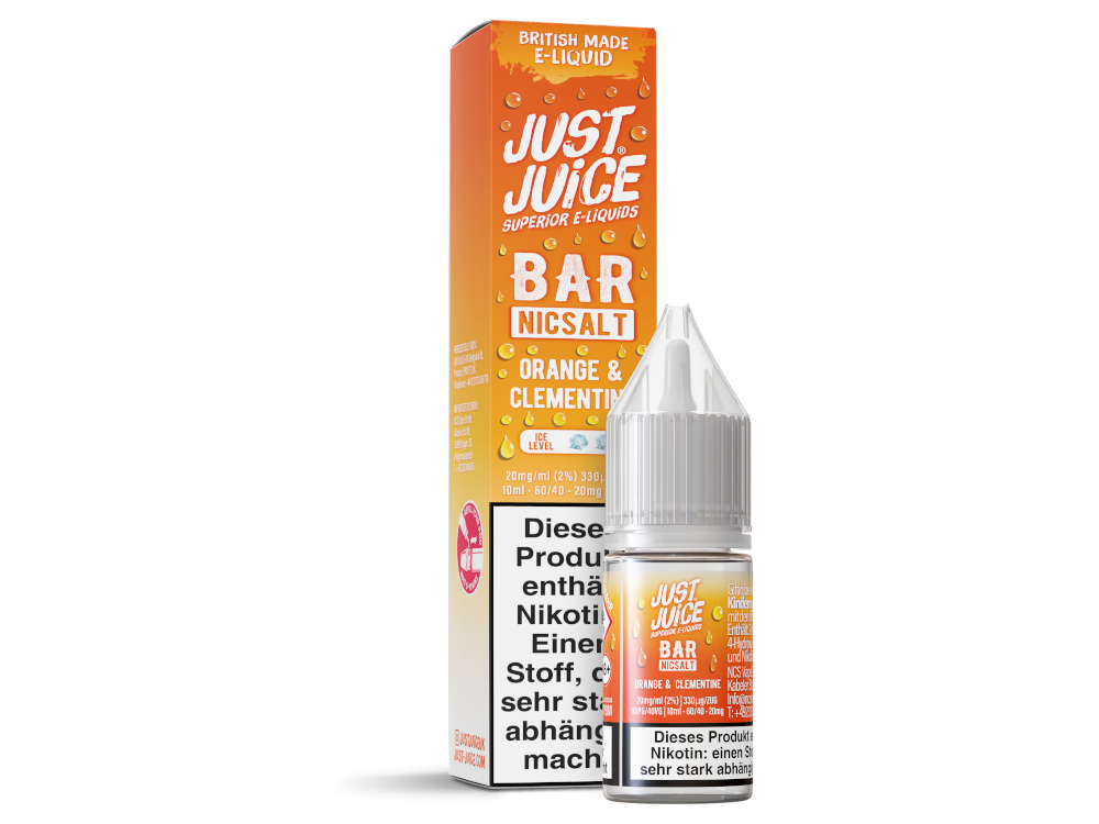 Just Juice - Bar - Nikotinsalz Liquid - Orange & Clementine
