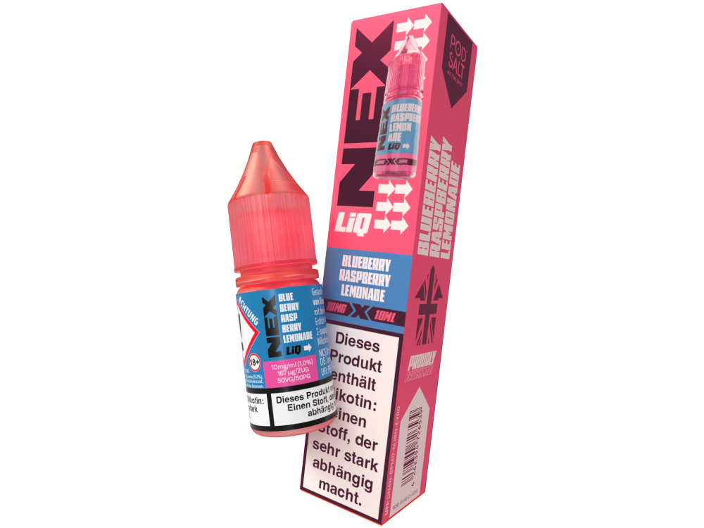 Pod Salt - NexLiq - Nikotinsalz Liquid - Blueberry Raspberry Lemonade