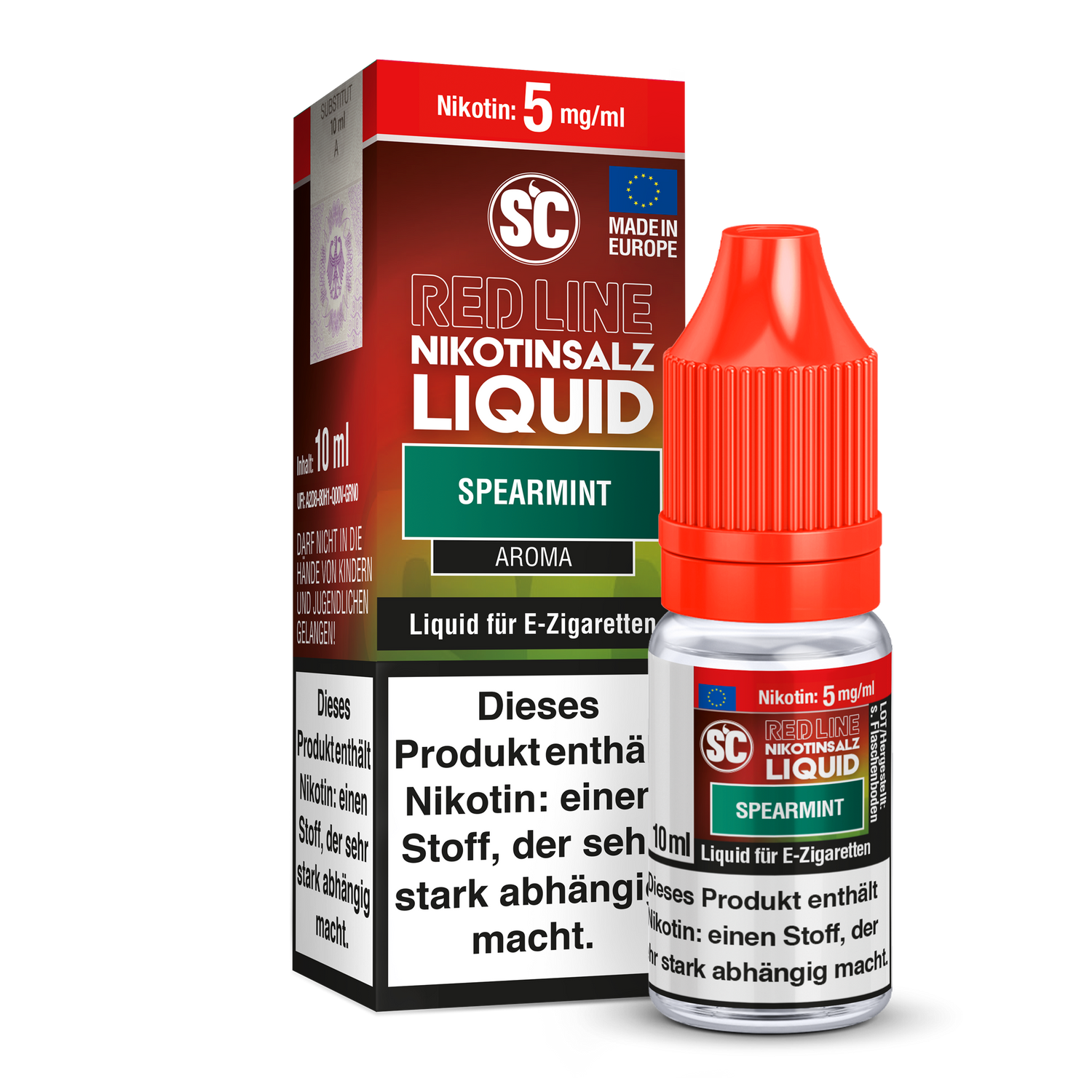 SC Red Line Spearmint Nikotinsalz-Liquid 5 mg/ml