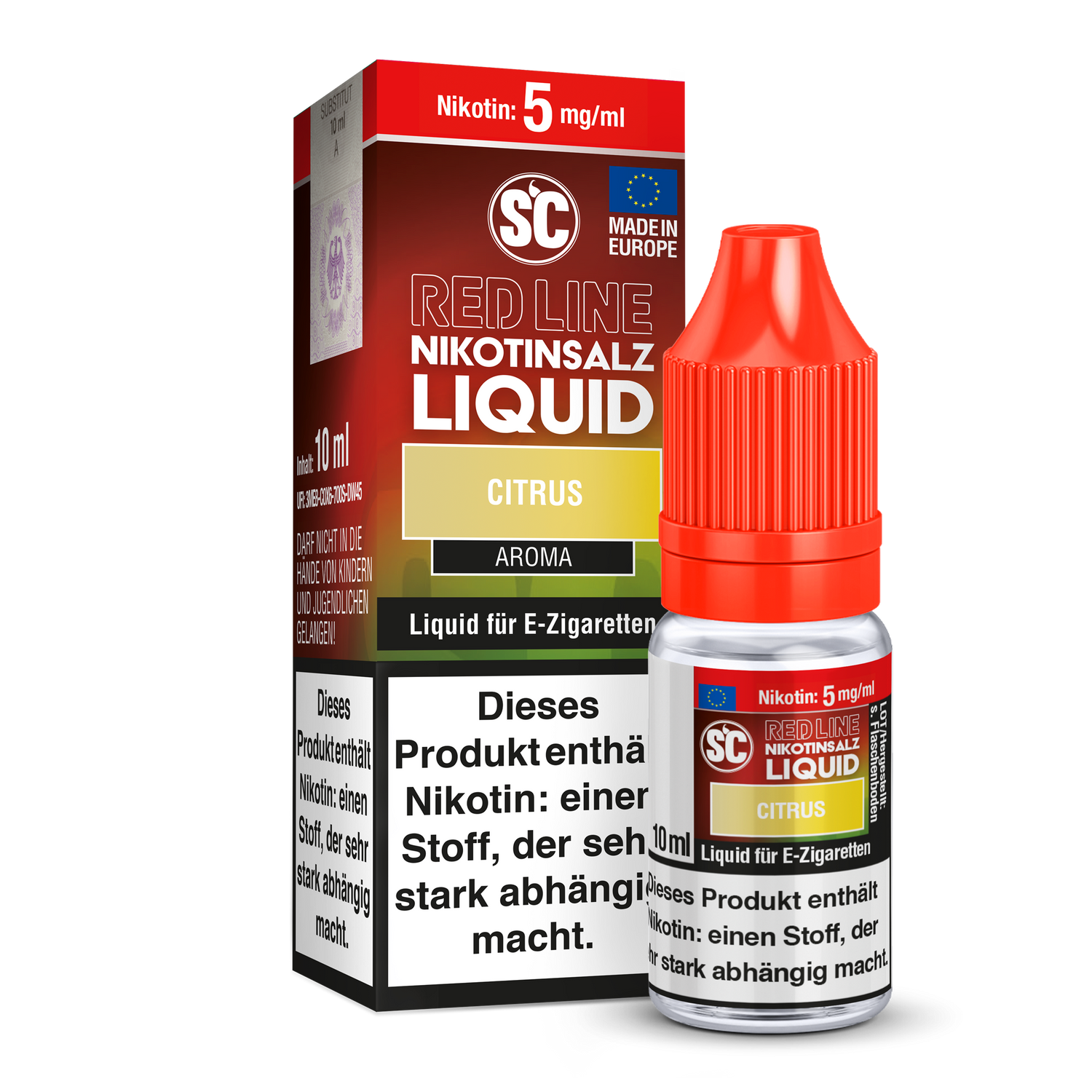 SC Red Line Citrus Nikotinsalz-Liquid 5 mg/ml
