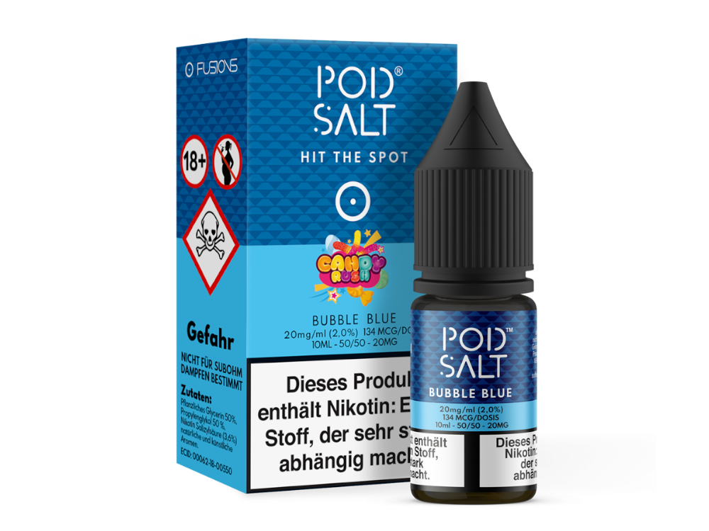 Pod Salt Fusion Bubble Blue Nikotinsalz-Liquid 20 mg/ml