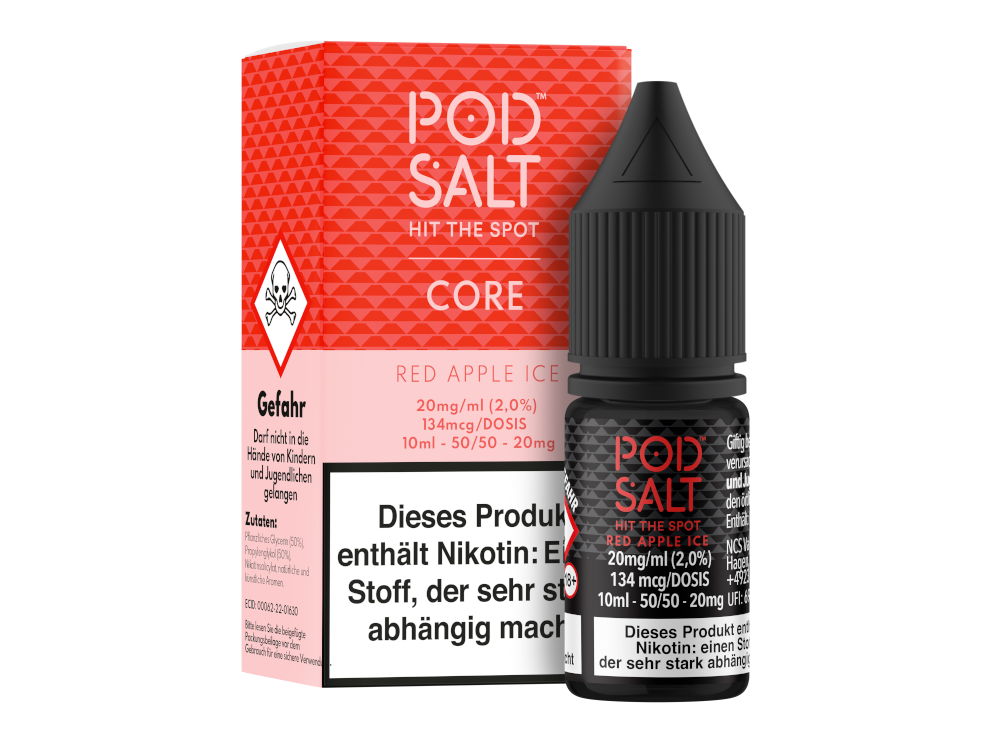 Pod Salt Core Nikotinsalz-Liquid Red Apple Ice 20 mg/ml