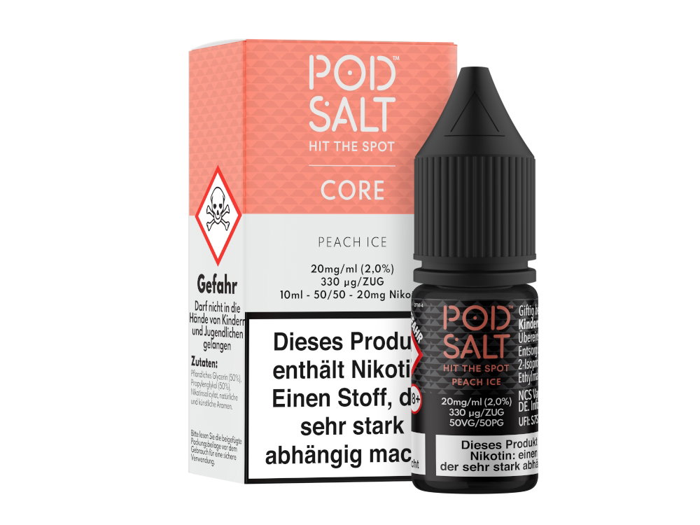 Pod Salt Core Nikotinsalz-Liquid Peach Ice 20 mg/ml
