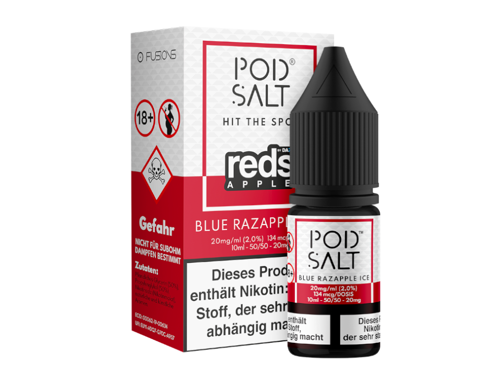 Pod Salt Fusion Blue Razapple Ice Nikotinsalz-Liquid 20 mg/ml
