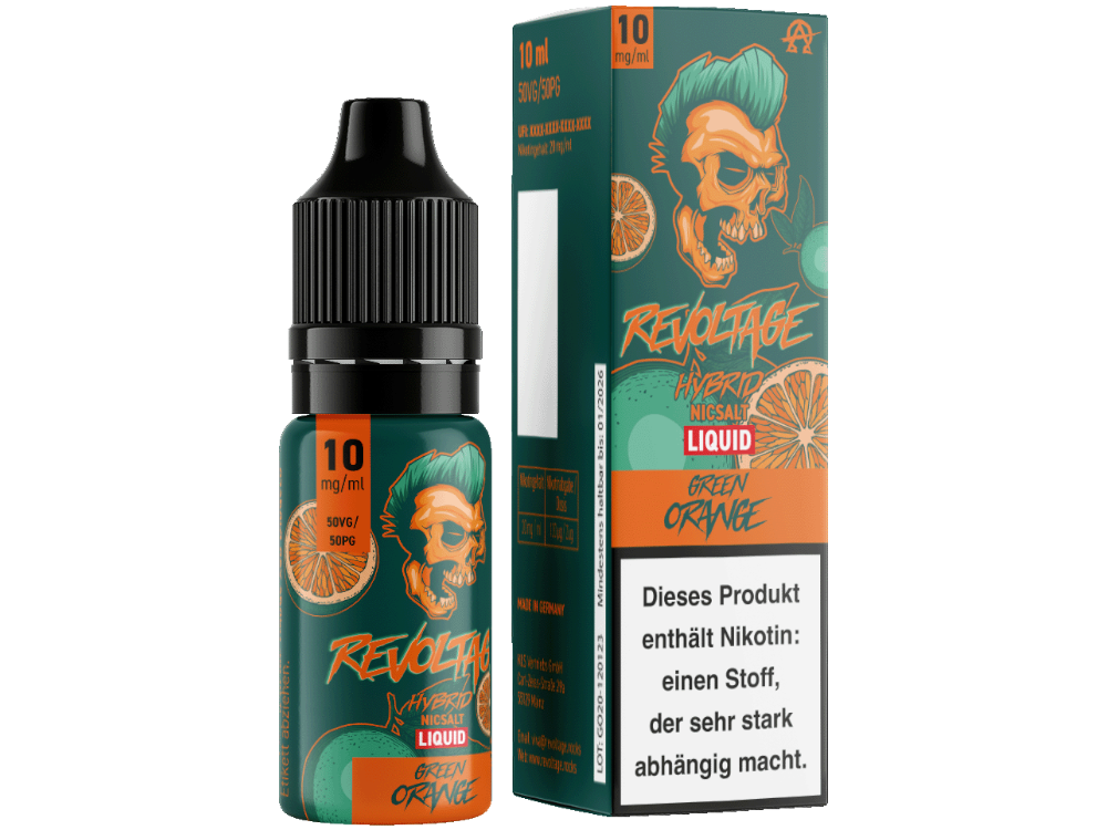 Revoltage Tobacco Gold Hybrid-Nikotinsalz-Liquid Green Orange