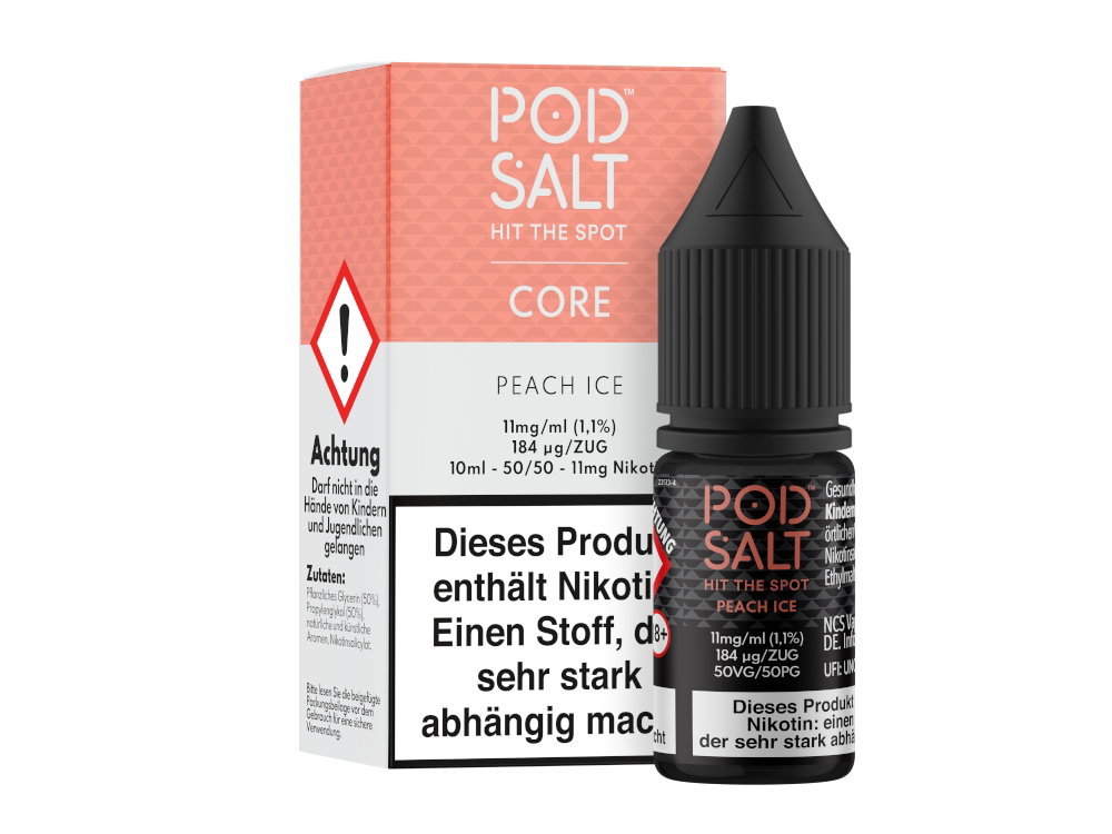 Pod Salt Core Nikotinsalz-Liquid Peach Ice