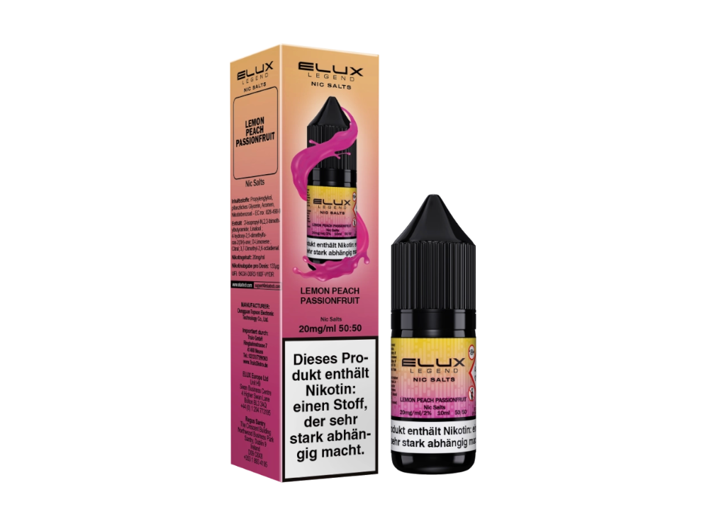 Elux - Nikotinsalz Liquid  - Lemon Peach Passion
