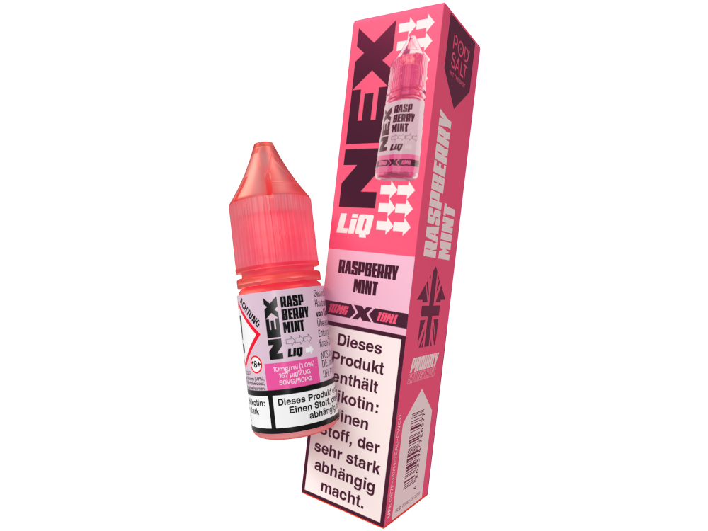 Pod Salt - NexLiq - Nikotinsalz Liquid - Raspberry Mint