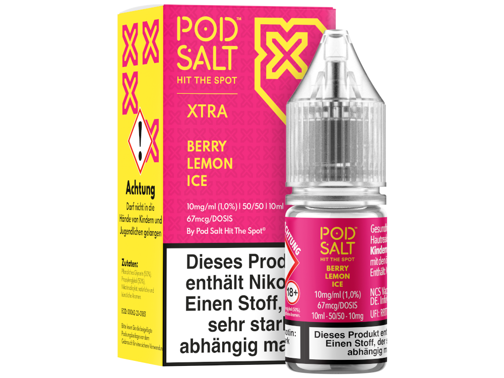 Pod Salt X Nikotinsalz-Liquid Berry Lemon Ice