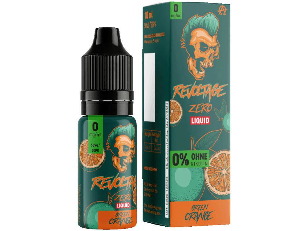 Revoltage Tobacco Gold Hybrid-Nikotinsalz-Liquid Green Orange 0 mg/ml