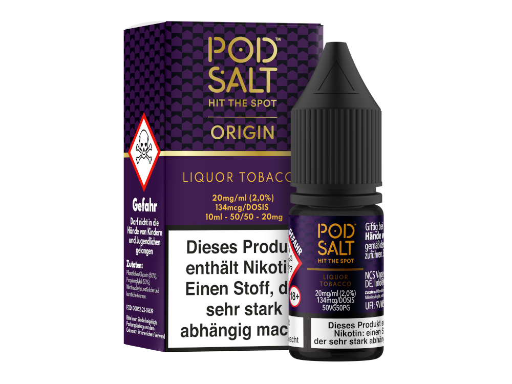 Pod Salt Origin Liquor Tobacco Nikotinsalz-Liquid 20 mg/ml