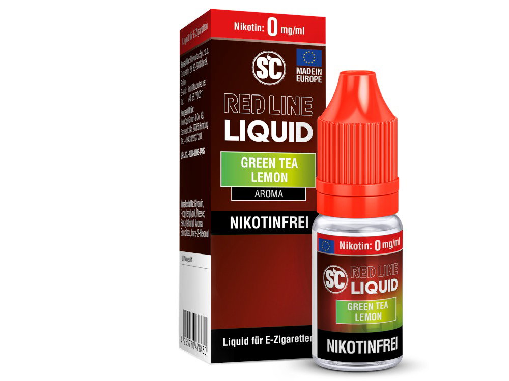 SC Red Line Green Tea Lemon Nikotinsalz-Liquid