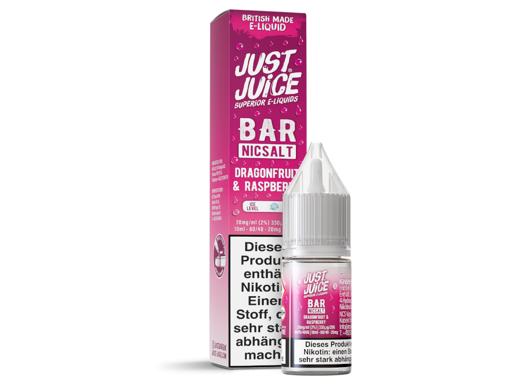 Just Juice - Bar - Nikotinsalz Liquid - Dragonfruit & Raspberry