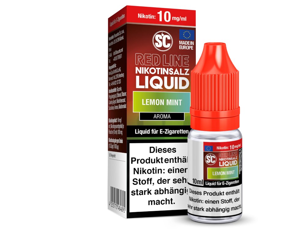 SC Red Line Lemon Mint Nikotinsalz-Liquid 10 mg/ml