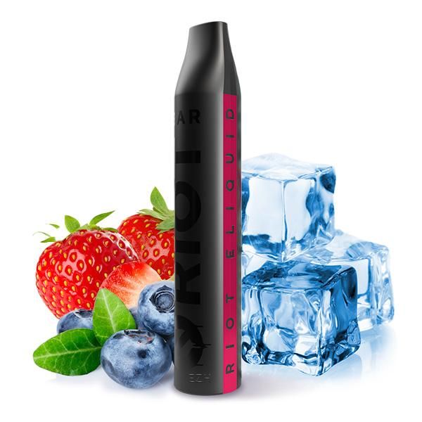 RIOT BAR Einweg E-Zigarette - Strawberry & Blueberry Ice 20mg