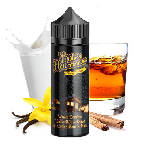 LÄDLAS Hüttenzauber Warme Bourbon Vanillemilch verfeinert mit Ceylon Zimt und Rum Aroma - 20ml