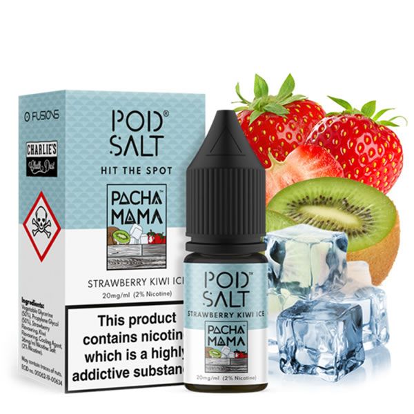 POD SALT FUSION Pacha Mama Strawberry Kiwi Ice Nikotinsalz Liquid - 10 ml