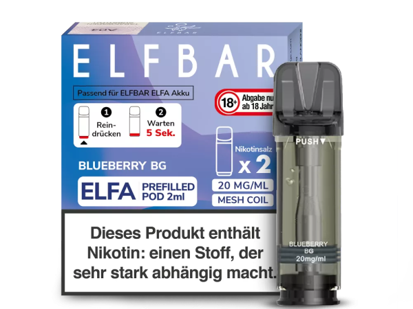 Elfbar ELFA CP Prefilled Pod - Blueberry BG