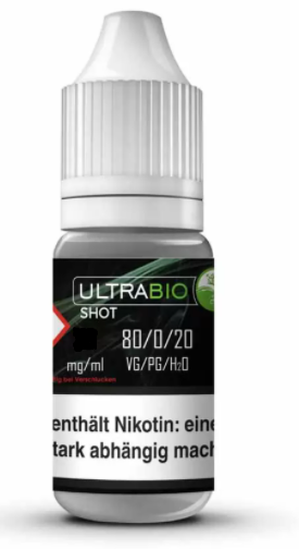 Ultrabio Nikotinshot 18 mg ( 80 VG / 0 PG / 20 H²O) - 10 ml
