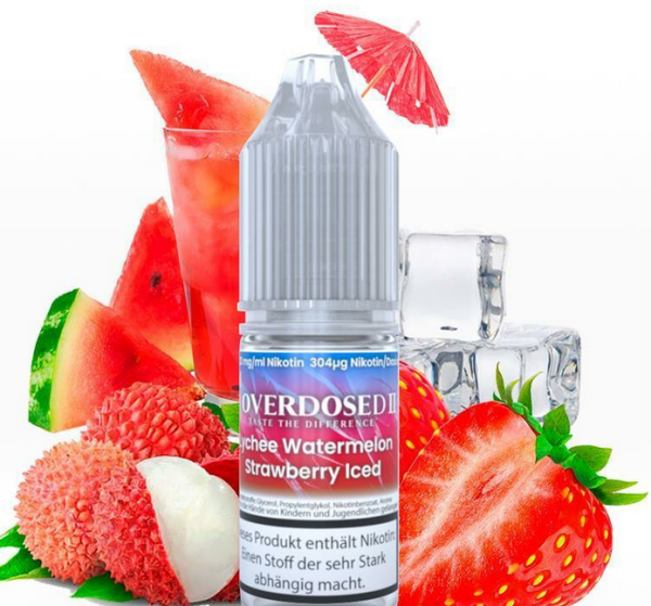 Overdosed II Lychee Watermelon Strawberry Iced Nikotinsalz Liquid - 8ml