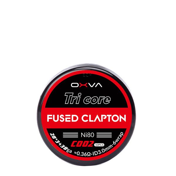 OXVA Prebuilt NI80 Tri-Core Fused Clapton Coil 0.36 Ohm