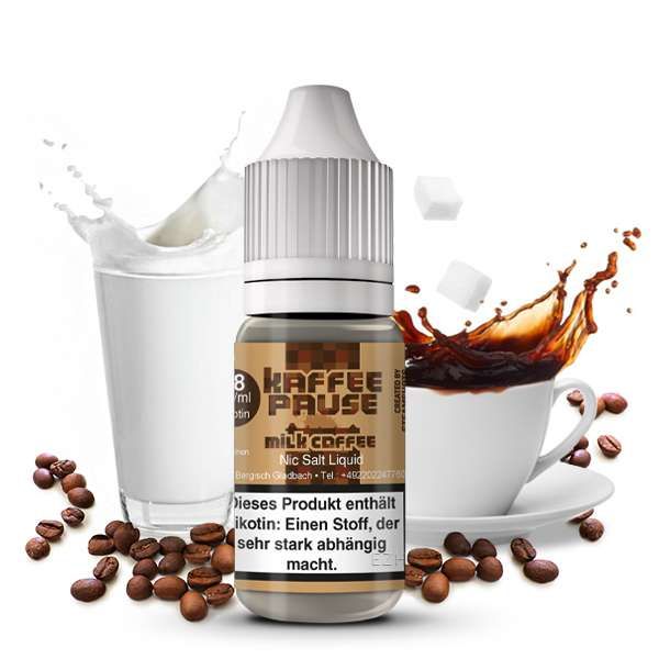 KAFFEEPAUSE by Steamshots Milk Coffee 18mg Nikotinsalz Liquid - 10ml