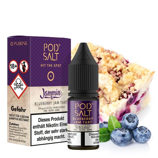 POD SALT FUSION Blueberry Jam Tart Nikotinsalz Liquid - 10 ml